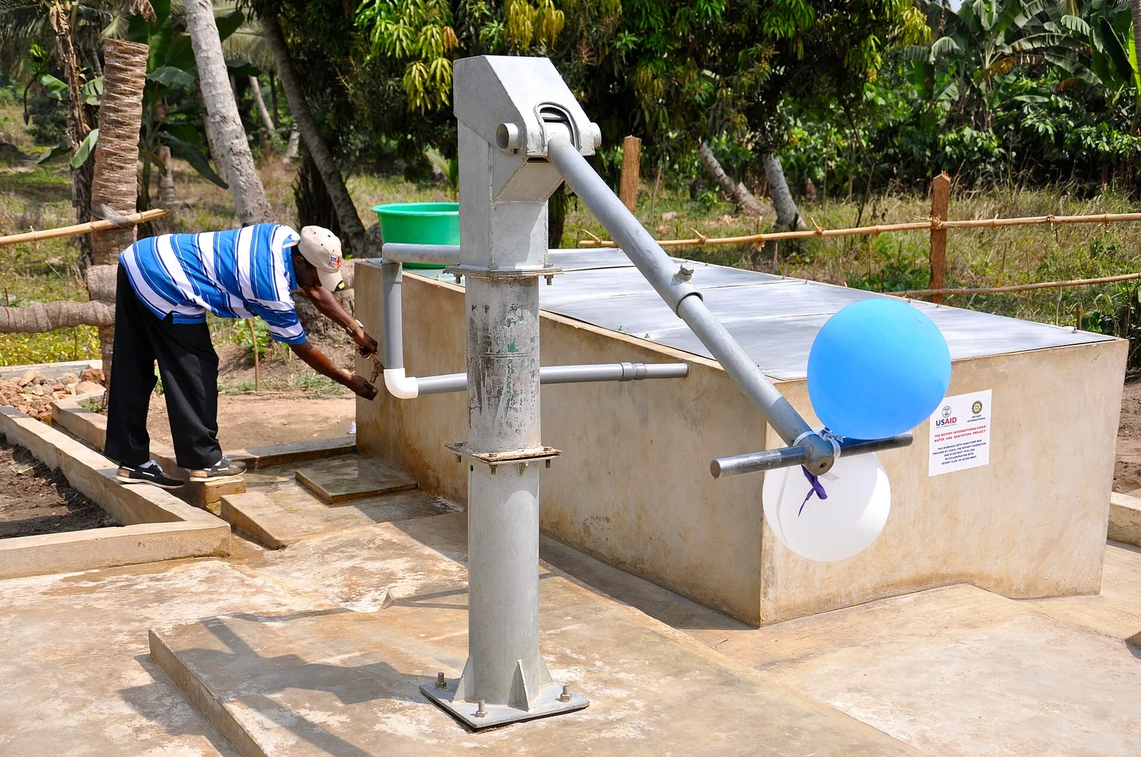 A village hand pump